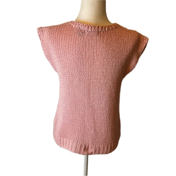 Pink short sleeve sweater. Chelsea Place brand size L. - Picture 2 of 3